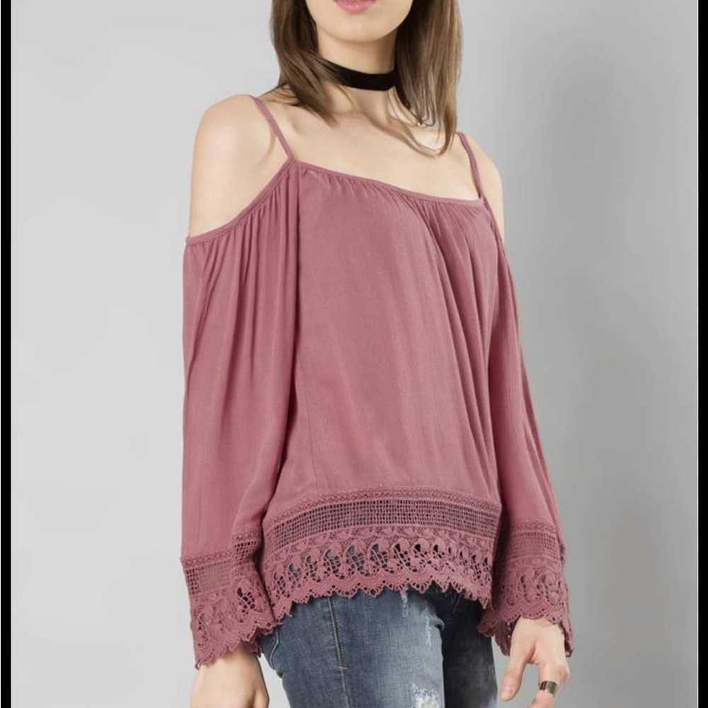 Mauve off the shoulder top XL
